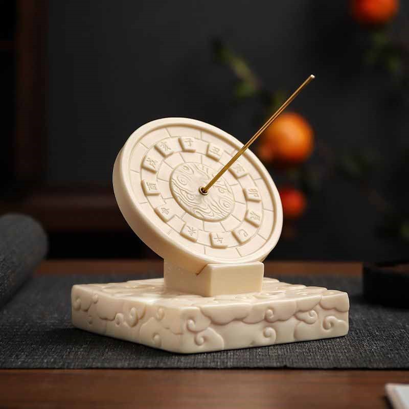 Home Office Gadgets - Chinese Style Ceramic Sundial Clock Dial