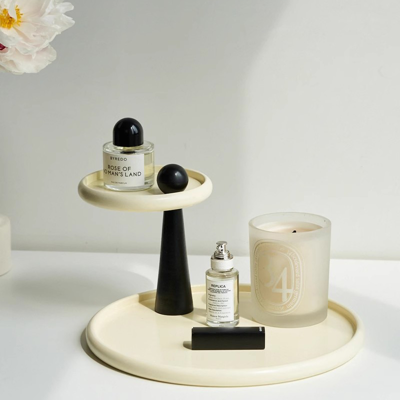 Home Office Organization - Nordic Wood Organizer Cream Two Layers