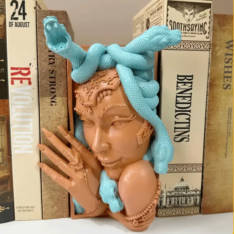 Home Office Library - Bookends Resin Gothic Serpent Heavy Shelf