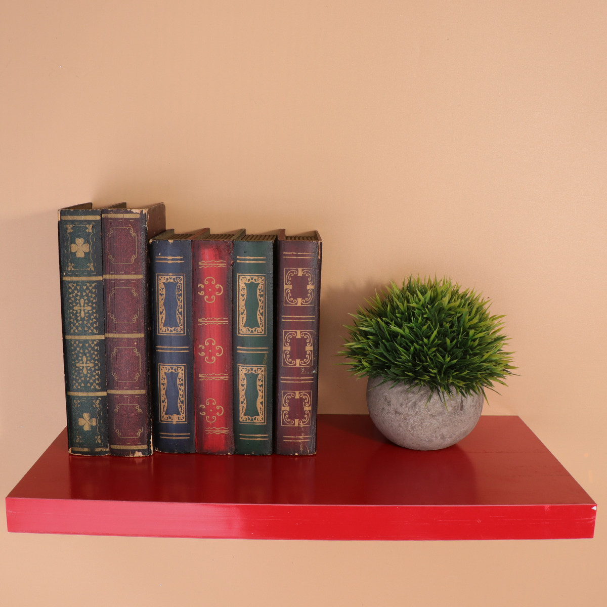 Home Office Library - Solid Wood Wall Mounted Bookshelf Single