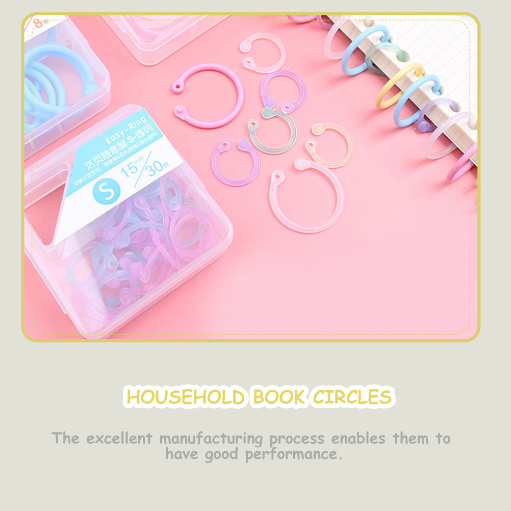 Home Office Organization - 60Pcs Loose Leaf Binder Rings Heavy