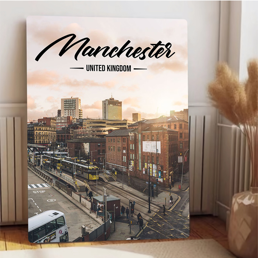 Manchester Skyline UK Metal Wa - đánh giá và giá Home Office Of Uk