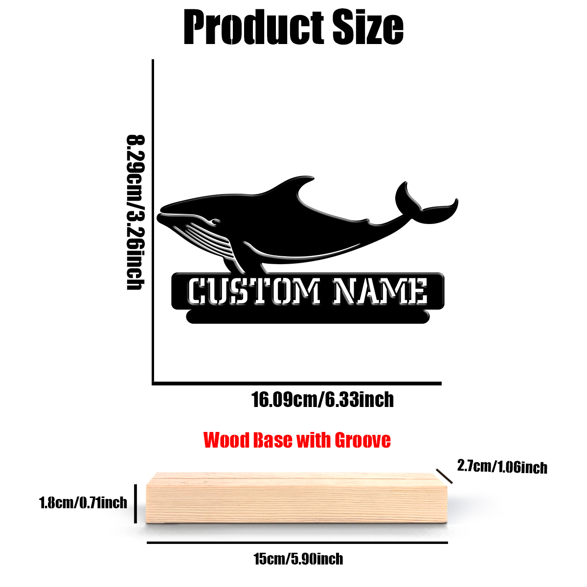 1Pc Csutom Name Jumping Whale  - đánh giá và giá Home Office Gifts