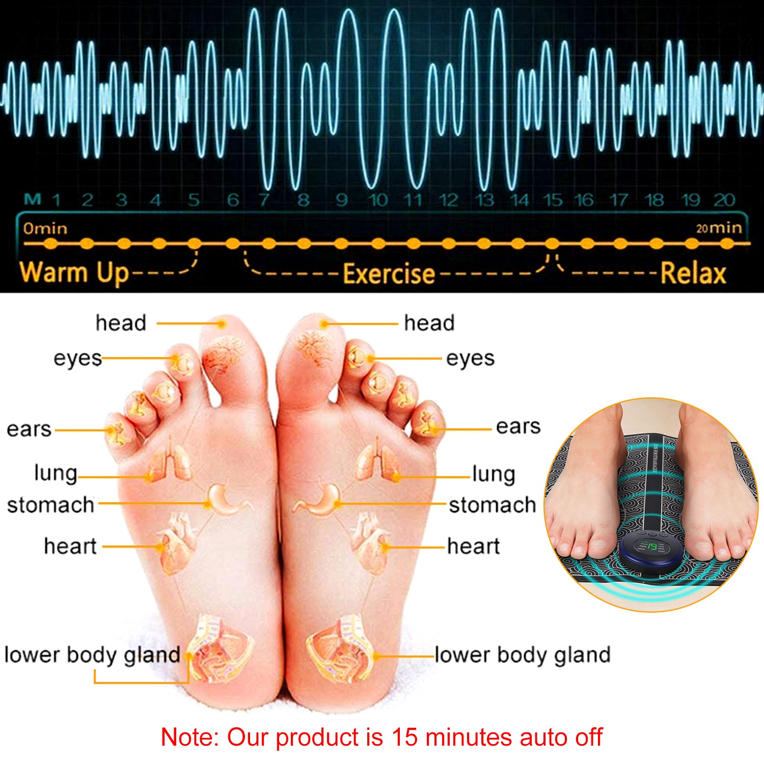 EMS Electric Foot Massager Pad - đánh giá và giá Home Office Alternative