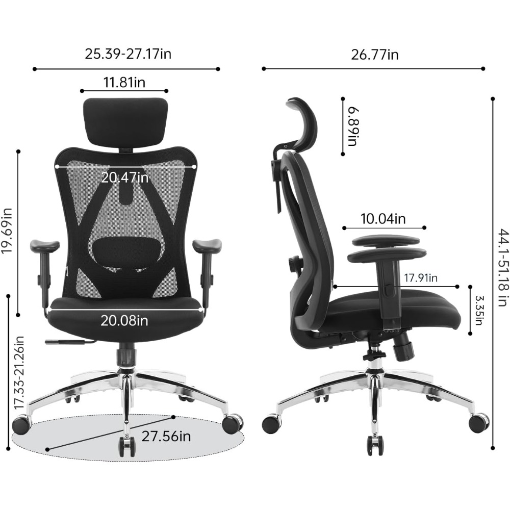 Ergonomic Mesh Desk Chair with - đánh giá và giá Home Office Ergonomics