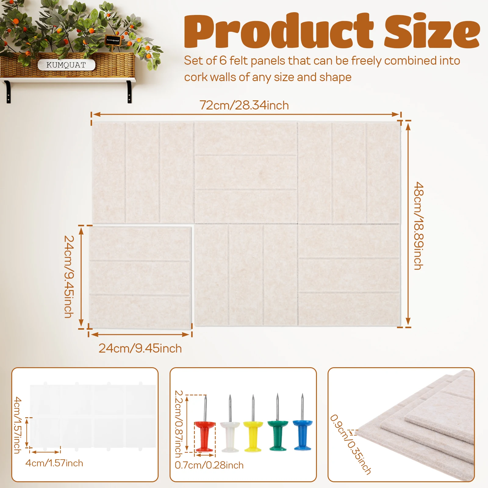 6/12 Pcs Felt Bulletin Board T - đánh giá và giá Home Office Alternative