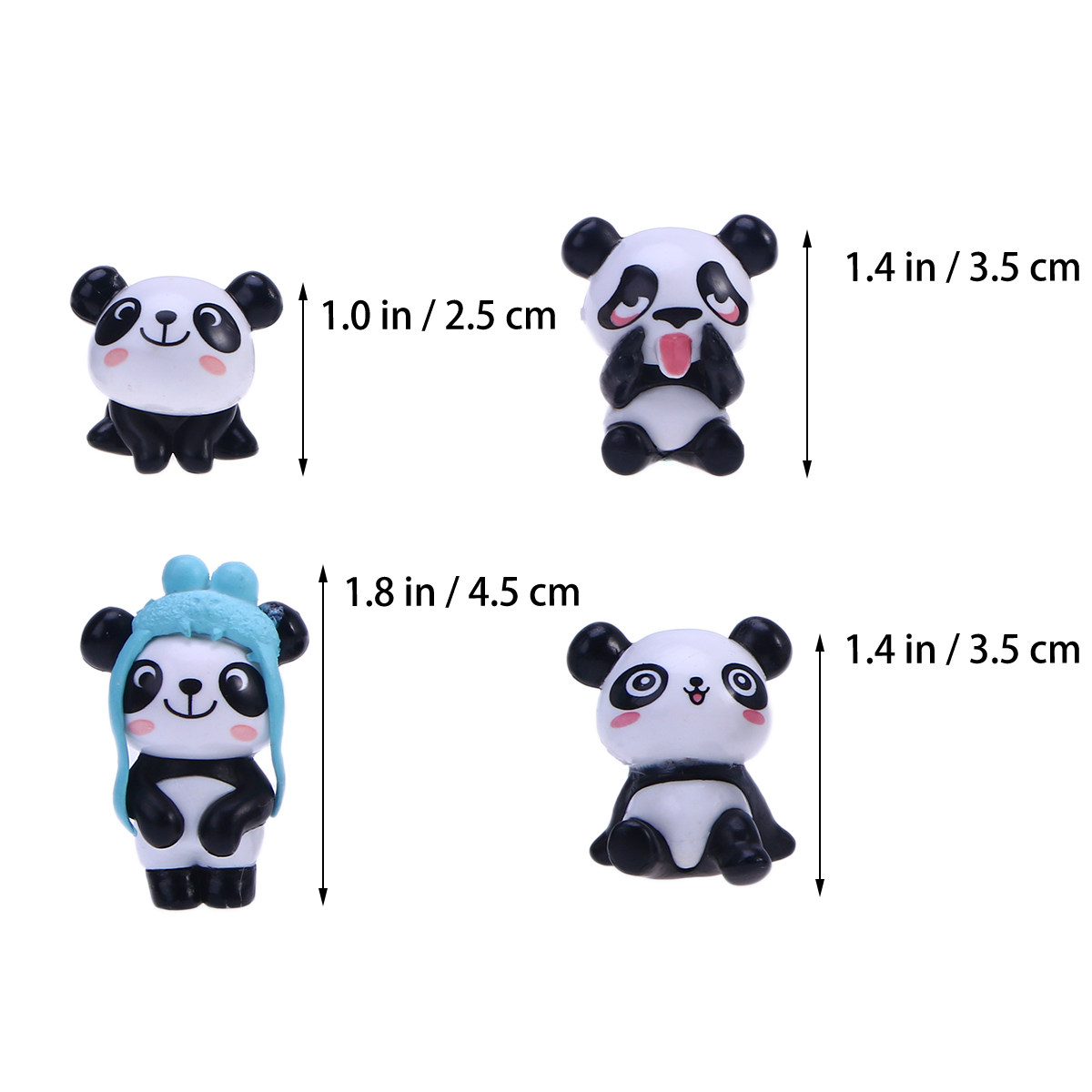8 pcs Cute Panda Plastic Thumb - đánh giá và giá Address Home Office