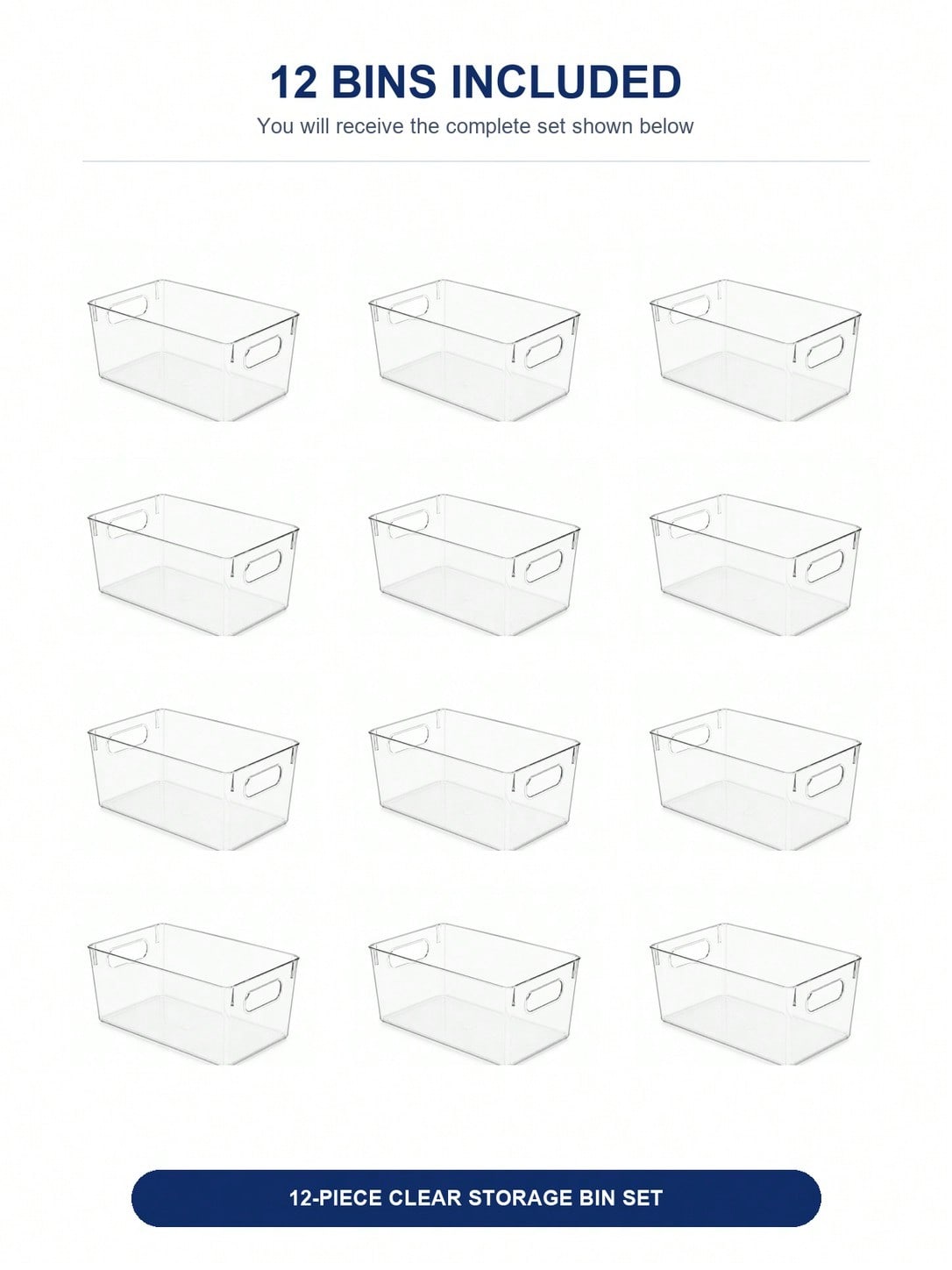 12-Pack Clear Storage Bins wit - đánh giá và giá Home Office Organization