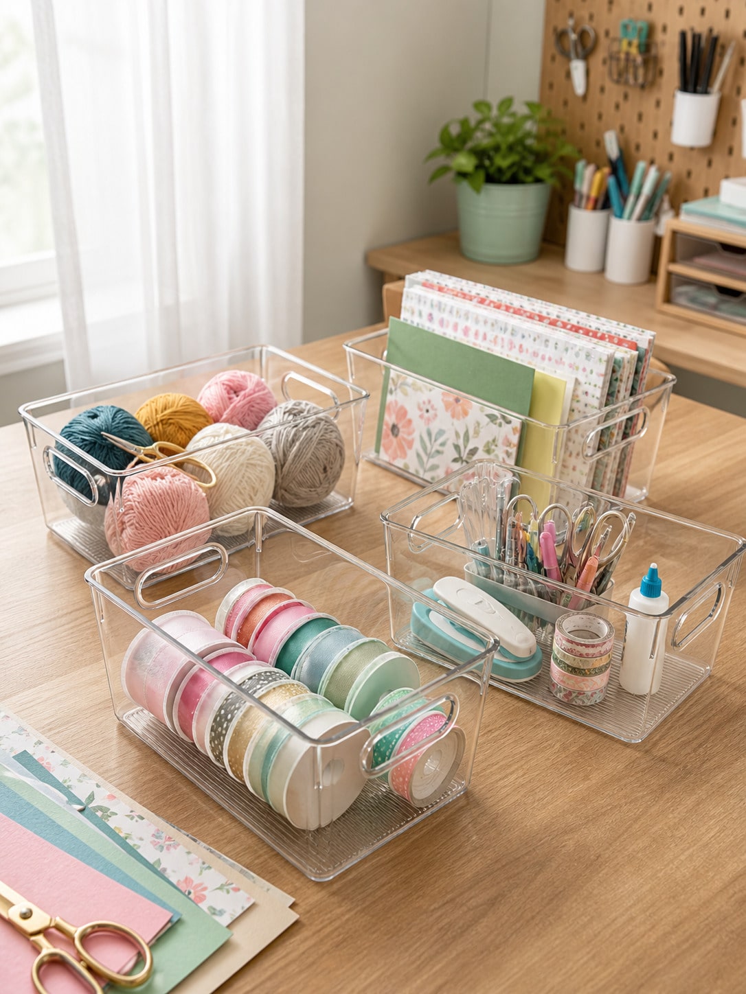 12-Pack Clear Storage Bins wit - đánh giá và giá Home Office Organization