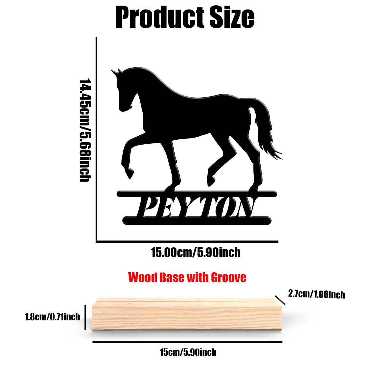 1Pc Csutom Running Horse Woode - đánh giá và giá Home Office Gifts