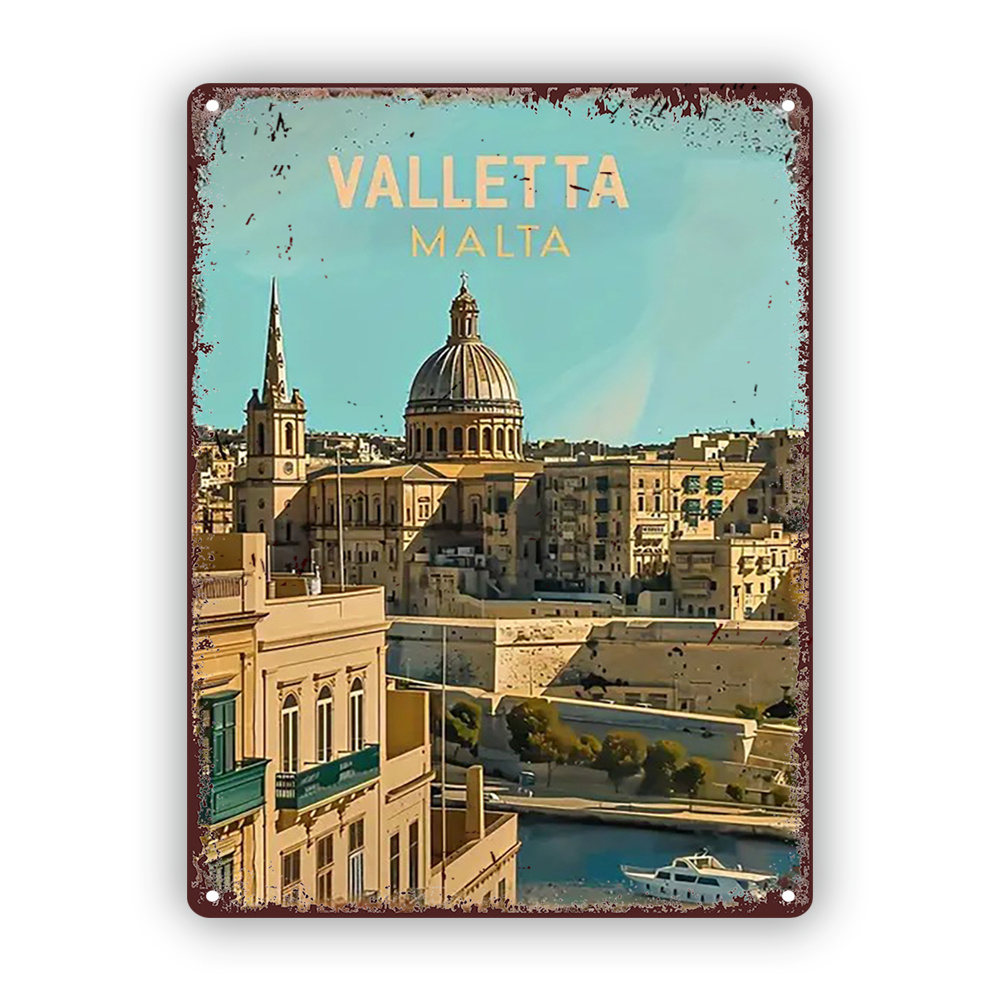 Valletta Malta Cityscape Vinta - đánh giá và giá Home Office Icon