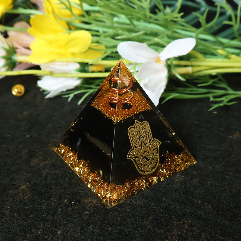 Hamsa Hand Resin Crystal Pyram - đánh giá và giá Home Office Gifts