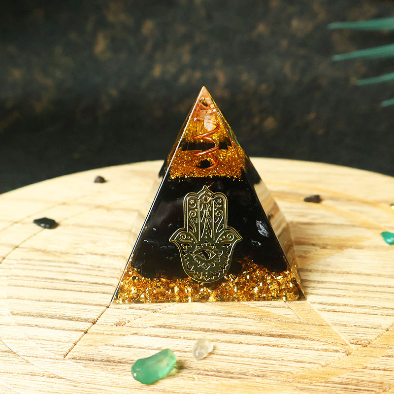 Hamsa Hand Resin Crystal Pyram - đánh giá và giá Home Office Gifts