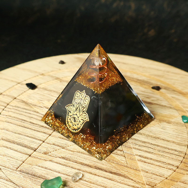 Hamsa Hand Resin Crystal Pyram - đánh giá và giá Home Office Gifts
