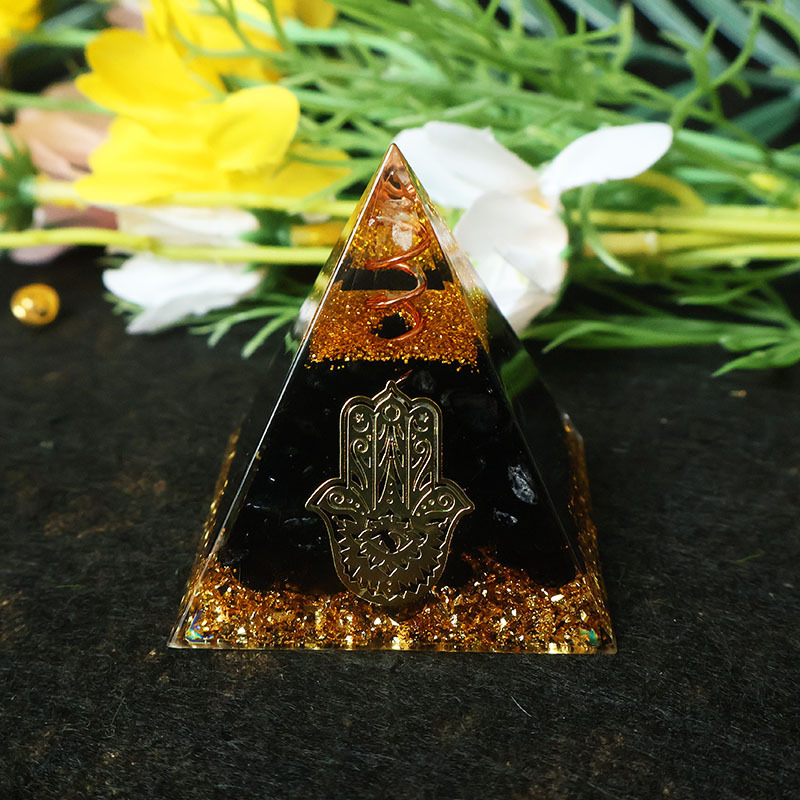 Hamsa Hand Resin Crystal Pyram - đánh giá và giá Home Office Gifts