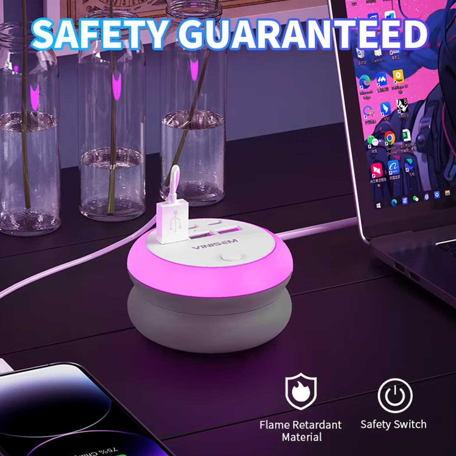 Fast Charging Power Strip Roun - đánh giá và giá Home Office Of Uk