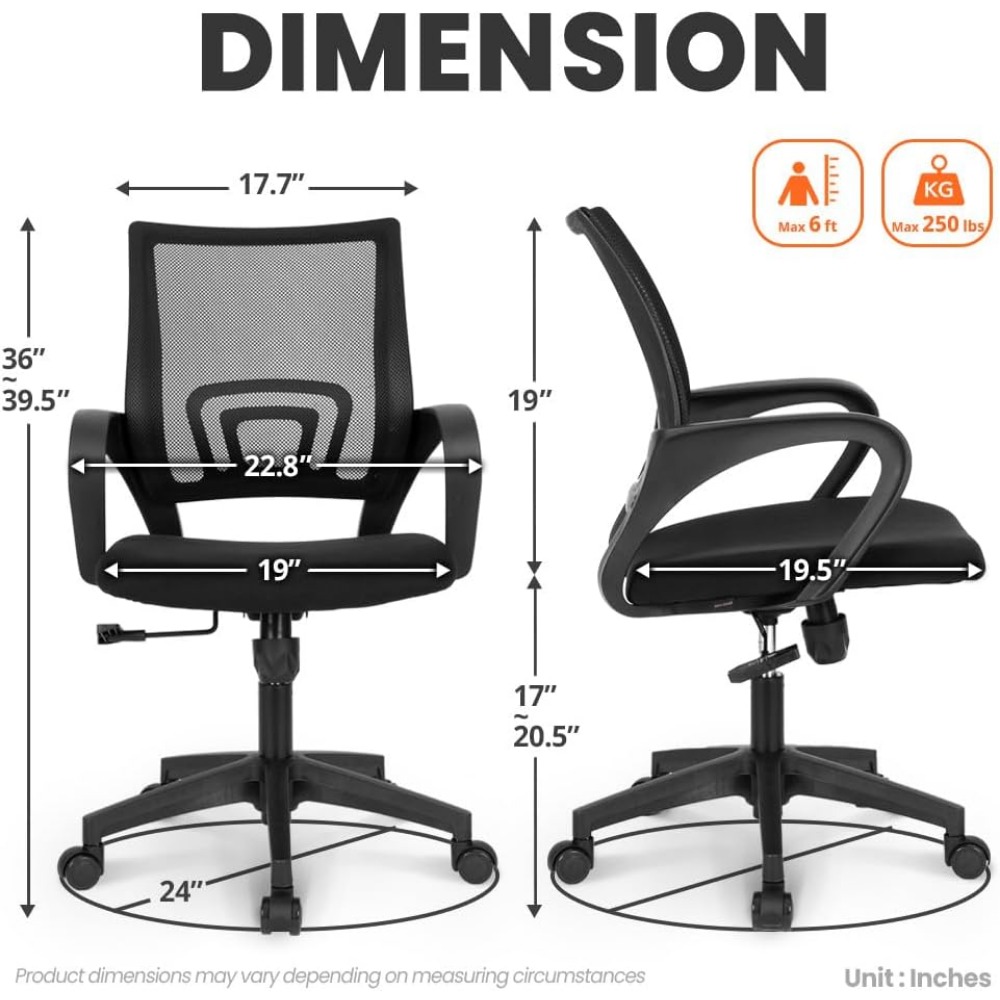 Ergonomic Mid-Back Mesh Desk C - đánh giá và giá Home Office Ergonomics