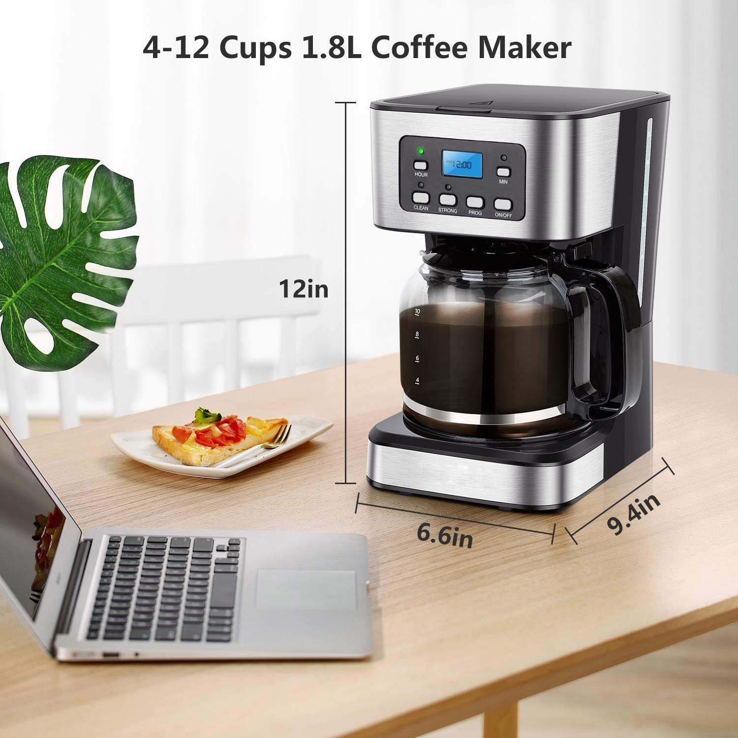 1.5L Programmable Drip Coffee  - đánh giá và giá Home Office Programmer