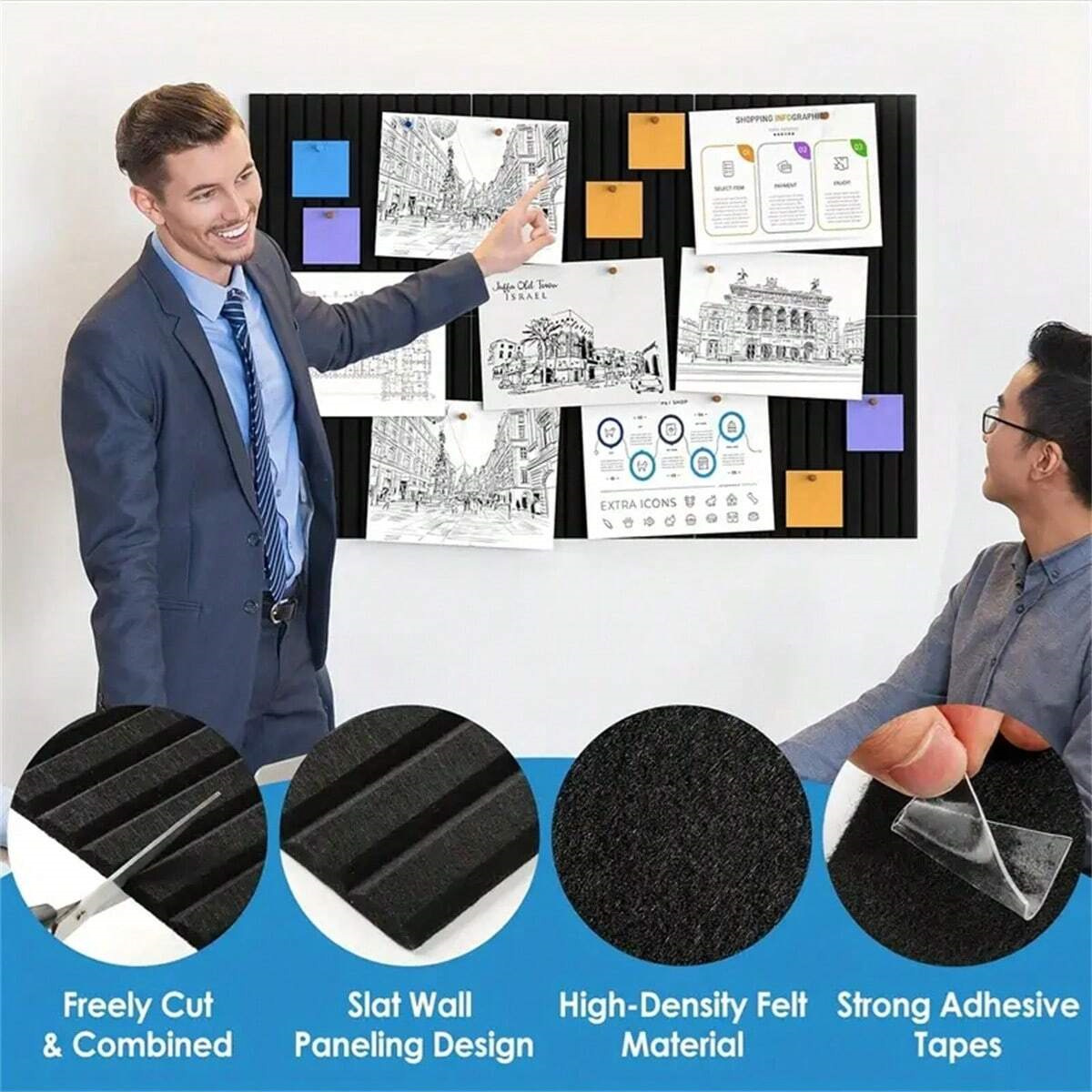 6pcs Large Felt Wall Tiles Off - đánh giá và giá Home Office Alternative