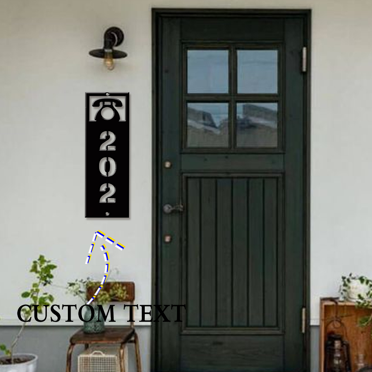 1Pc Custom modern Metal Street - đánh giá và giá Address Home Office