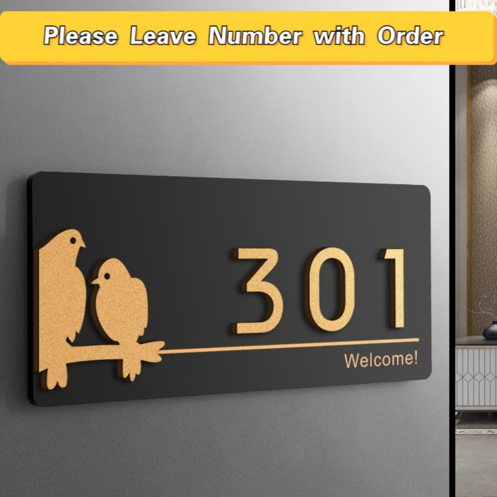 Acrylic Modern Door Plates Sho - đánh giá và giá Address Home Office