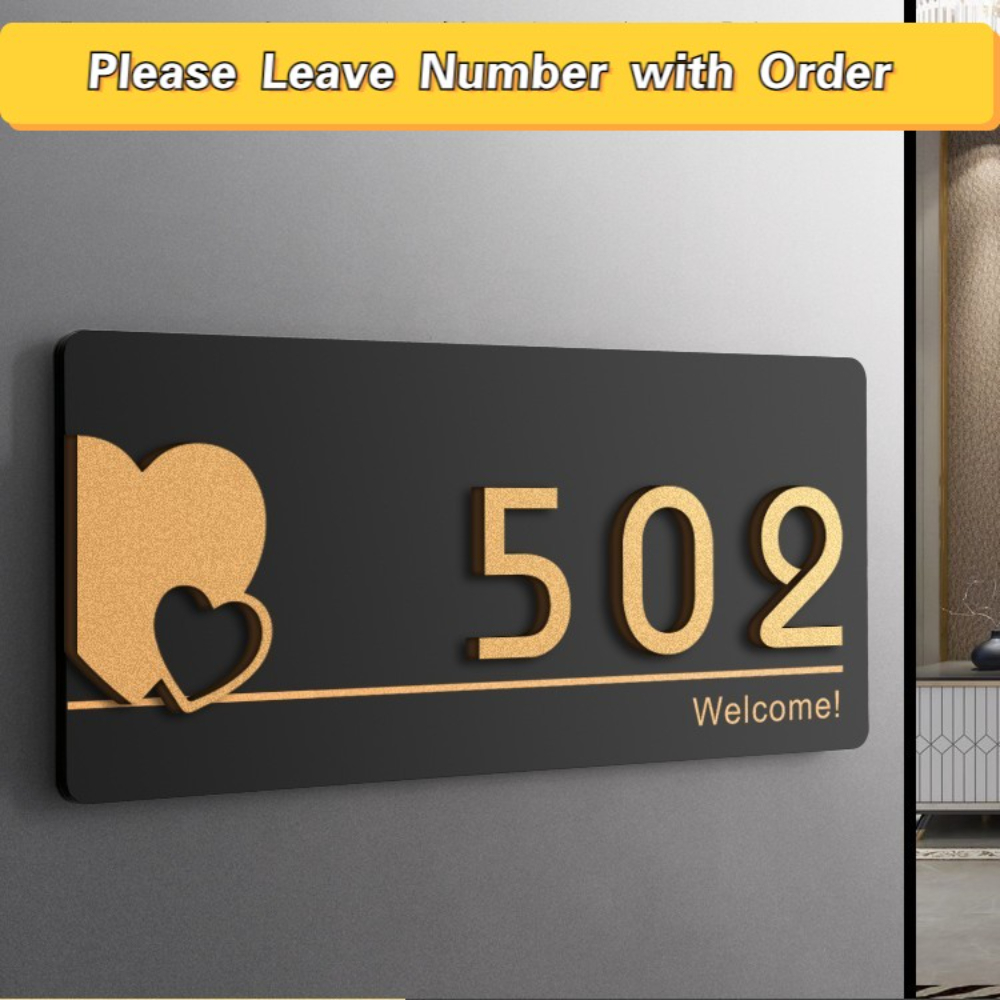 Acrylic Modern Door Plates Sho - đánh giá và giá Address Home Office