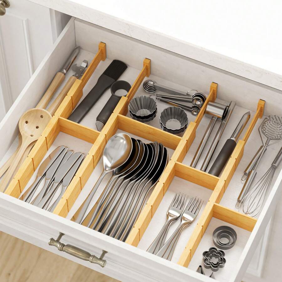 Bamboo Drawer Separators With  - đánh giá và giá Home Office Organization