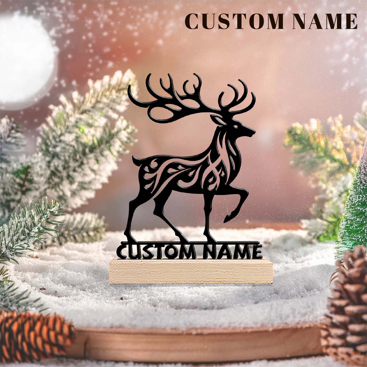 1Pc Csutom  Running Deer Woode - đánh giá và giá Home Office Gifts