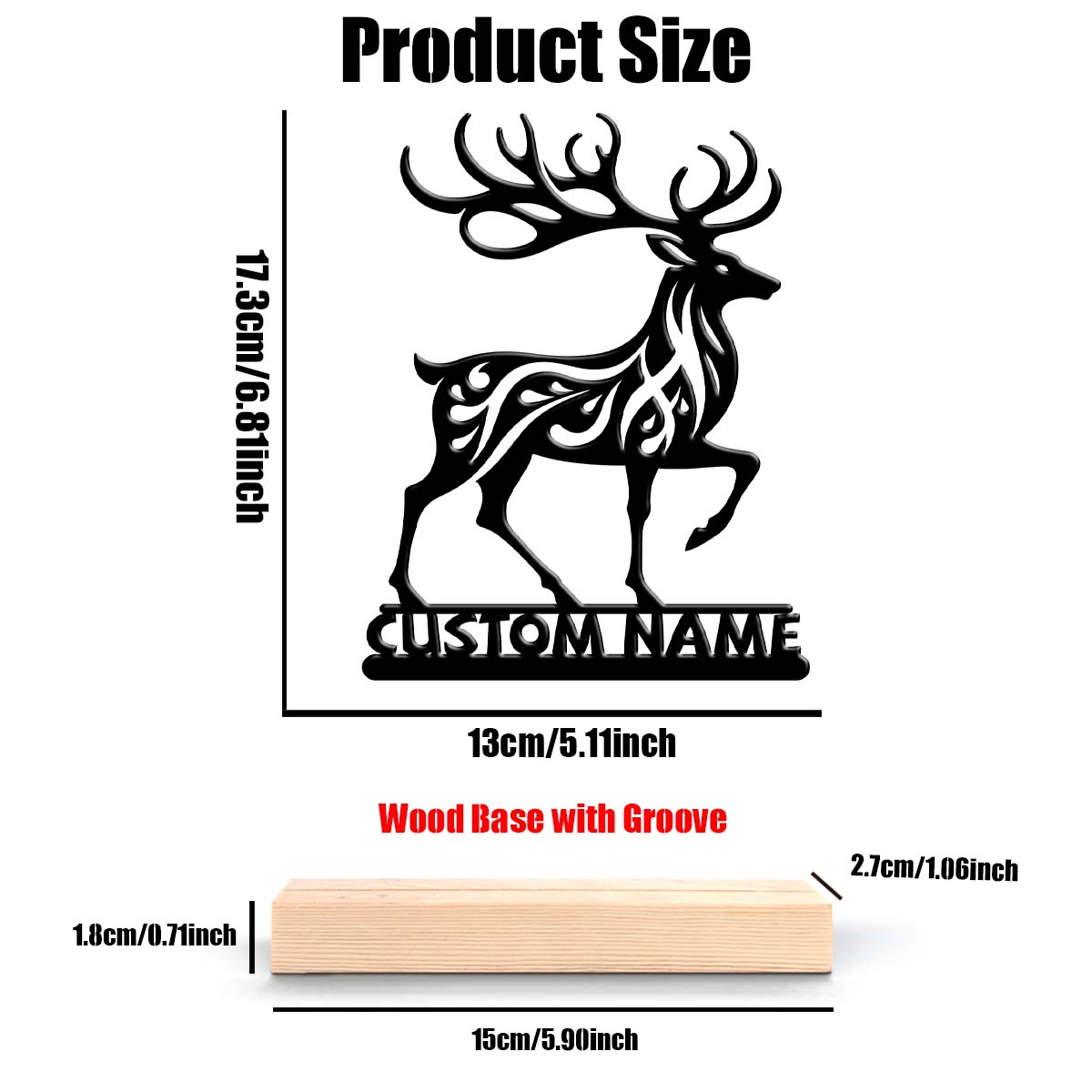 1Pc Csutom  Running Deer Woode - đánh giá và giá Home Office Gifts