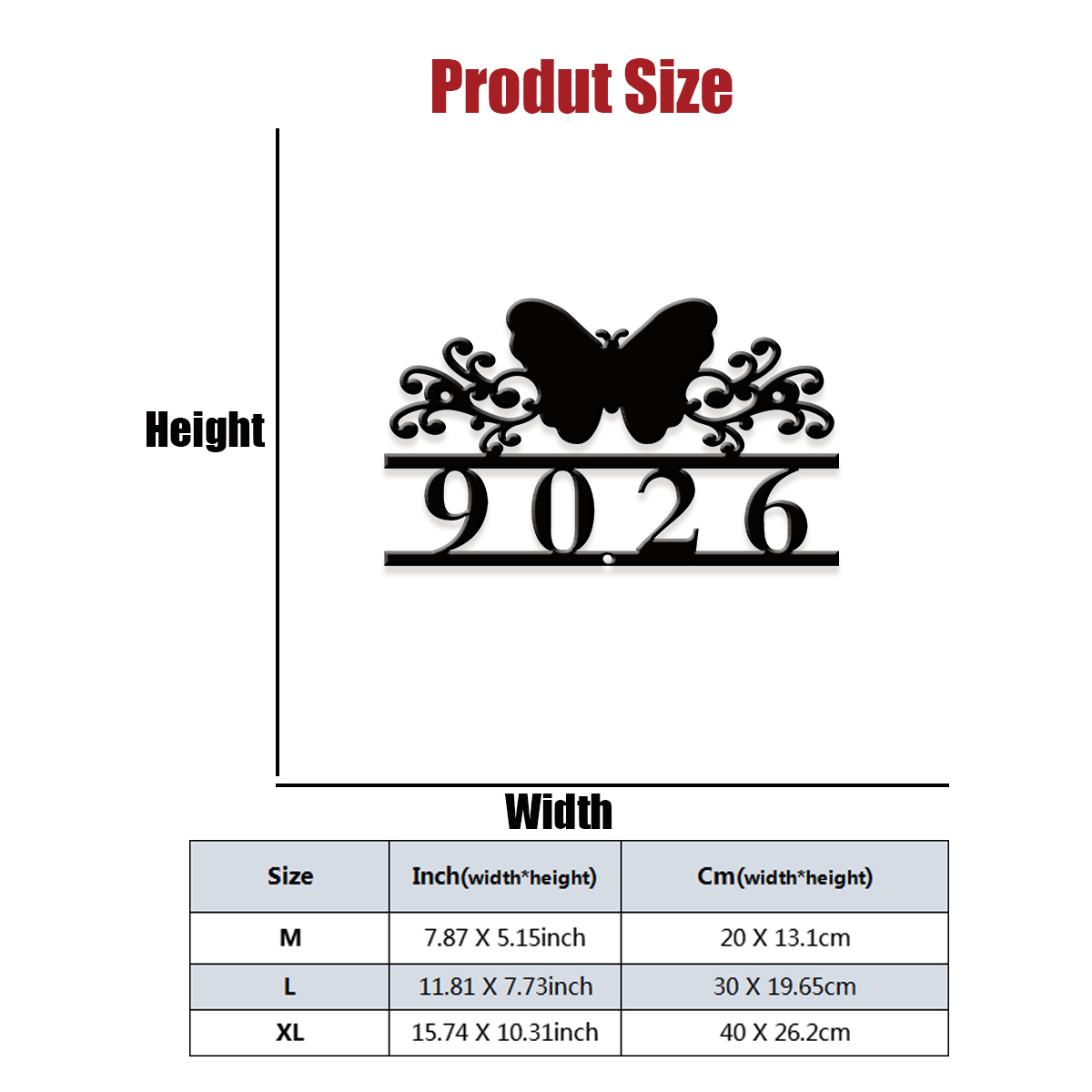 1Pc Custom butterfly Metal Str - đánh giá và giá Address Home Office