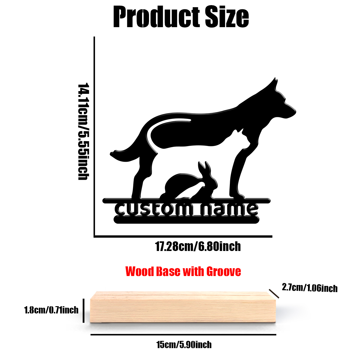 1Pc Csutom Dog Cat Rabbit Wood - đánh giá và giá Home Office Gifts