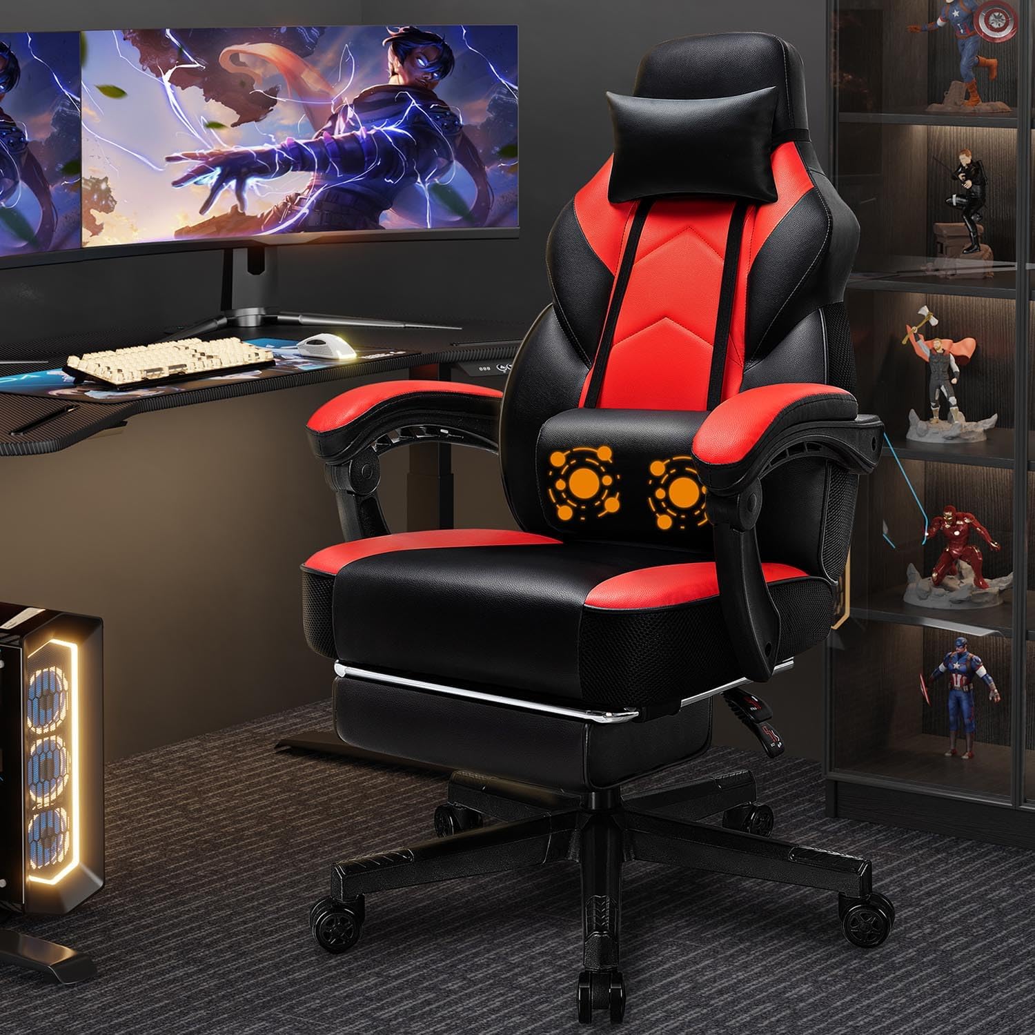 Gaming Chair with Footrest, Ma - đánh giá và giá Home Office Ergonomics