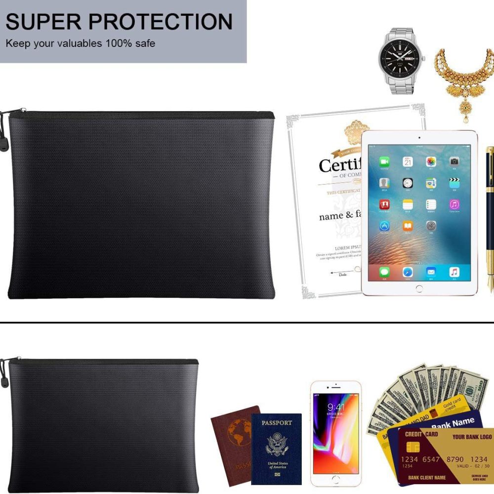 Fireproof Document Bag Waterpr - đánh giá và giá Home Office Passport