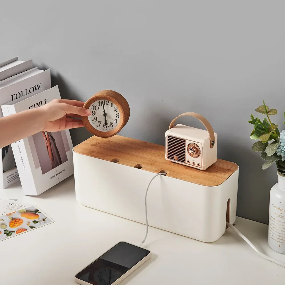Bamboo Cover Cable Management  - đánh giá và giá Cable Management Box