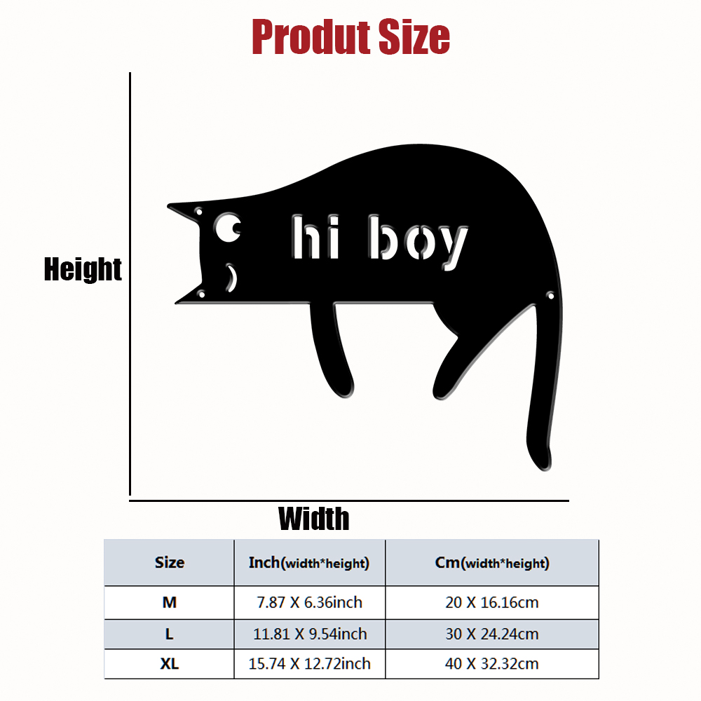 1Pc Custom cat Metal Door Stre - đánh giá và giá Address Home Office
