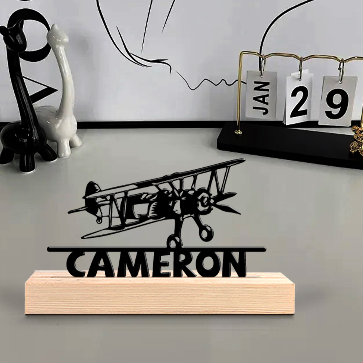 1Pc Csutom Name Jet Aircraft W - đánh giá và giá Home Office Gifts