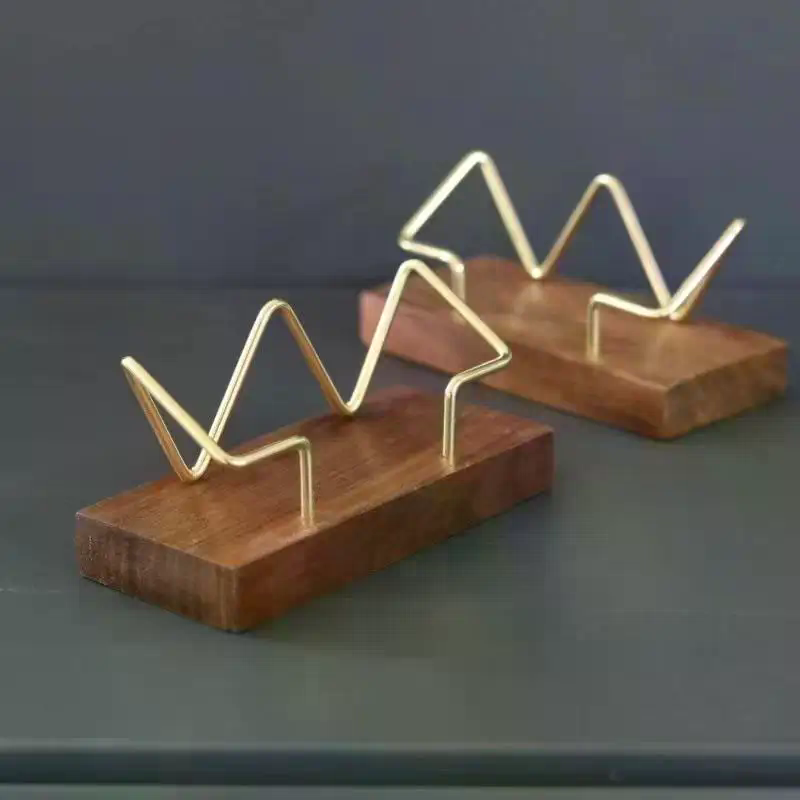 Wooden Business Card Holder Or - đánh giá và giá Home Office Organization