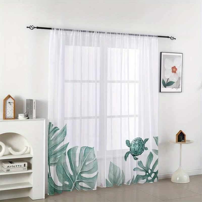 2PCS Digital Printing Sheer Cu - đánh giá và giá Home Office Alternative