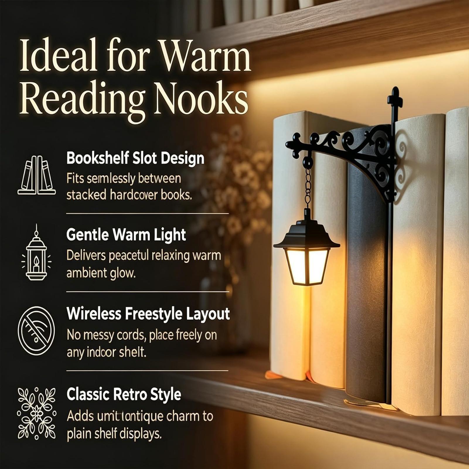 Bookshelf Lamp Vintage LED War - đánh giá và giá Home Office Library
