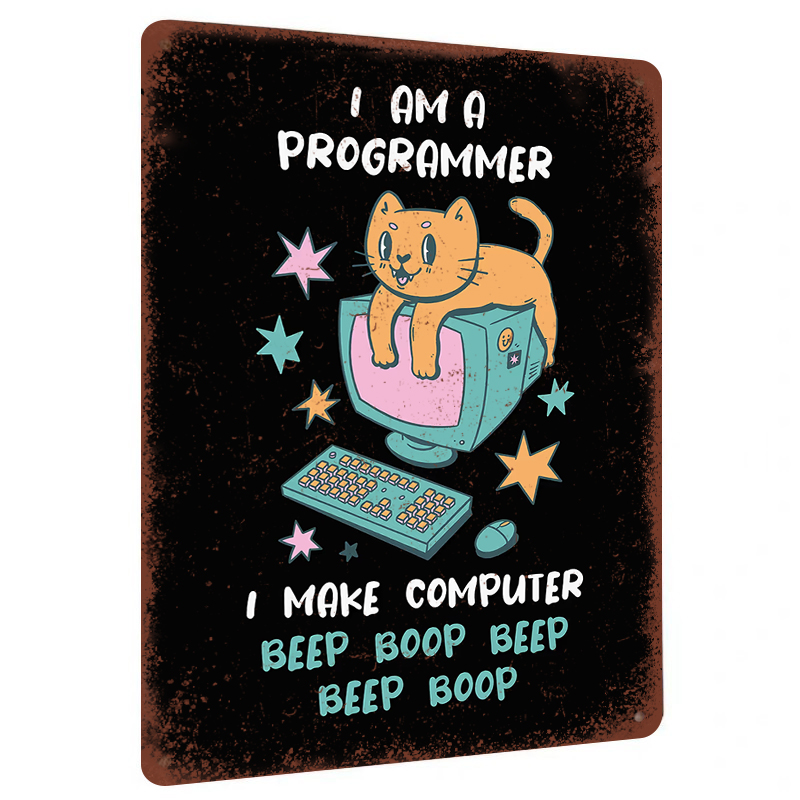 I Am A Programmer Cat Metal Ti - đánh giá và giá Home Office Programmer