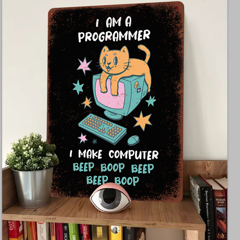 I Am A Programmer Cat Metal Ti - đánh giá và giá Home Office Programmer