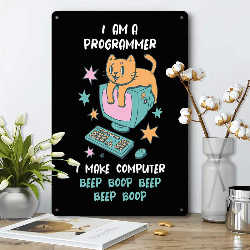 I Am A Programmer Cat Metal Ti - đánh giá và giá Home Office Programmer